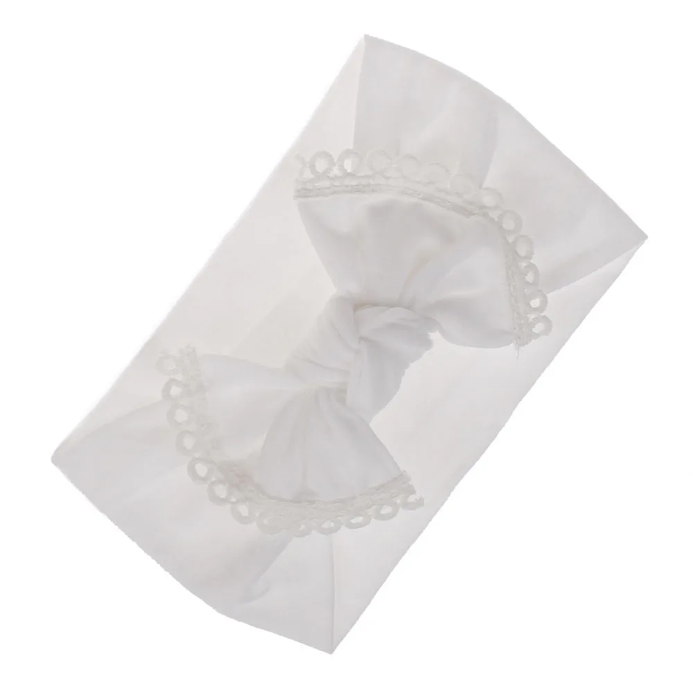 2020 Brand New Newborn Toddler Baby Girls Baby Bow Lace Elastic Hair Headband Hair Accessories Baby Gifts