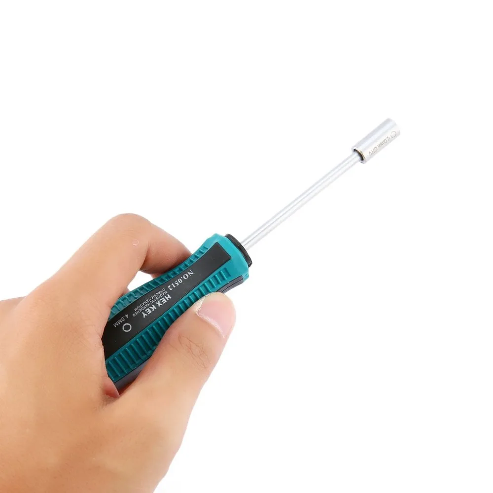 HOT 0512 Portable Hex Socket Sleeve Metal Socket Driver Wrench Screwdriver Hex Nut Key Nut Driver Professional Hand Tool