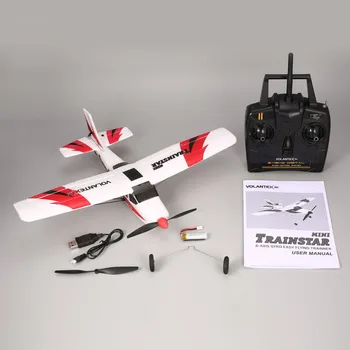 

VOLANTEX V761-1 2.4Ghz 3CH Mini Trainstar 6-Axis Remote Control RC Airplane Fixed Wing Drone Plane RTF for Kids Gift Present