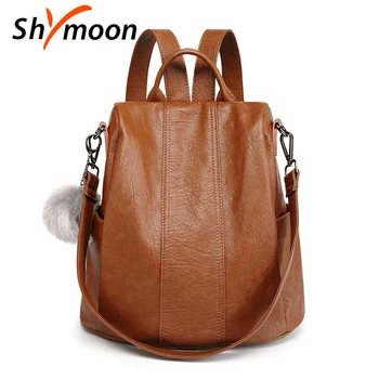 

SHYMOON multifunction women anti-theft backpacks Ladies fashion water proof backpack travel mochila school bags for girl 1801-1