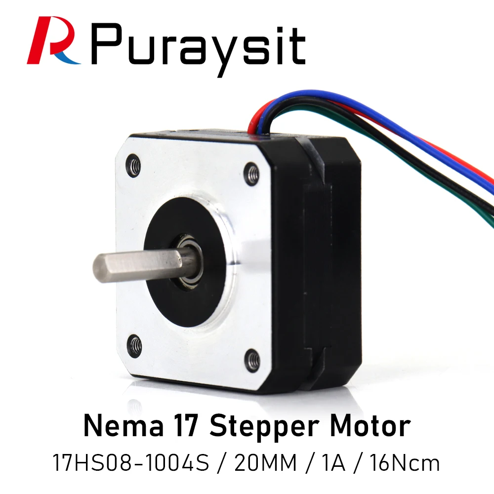 Шаговый двигатель Nema 17 20 мм 16 см 1A Nema17 шаговый 4-Lead 17HS08-1004S для экструдера с ЧПУ