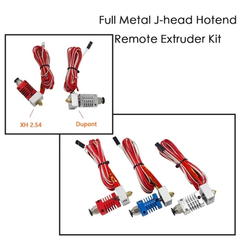 

Full Metal J-head Hotend Remote Extruder Kit For V6 1.75mm Filament 3D Printer Parts Block Thermistors Bowden Parts Nozzle 0.4