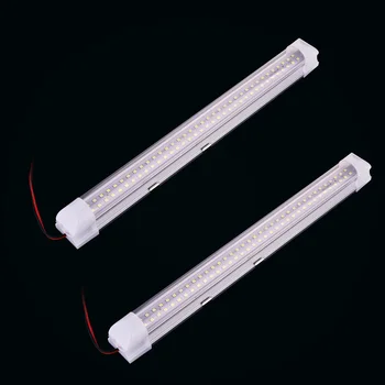 

2PACK 12V 72 LED Car Interior White Strip Lights Bar Lamp Van Caravan Spare Kit