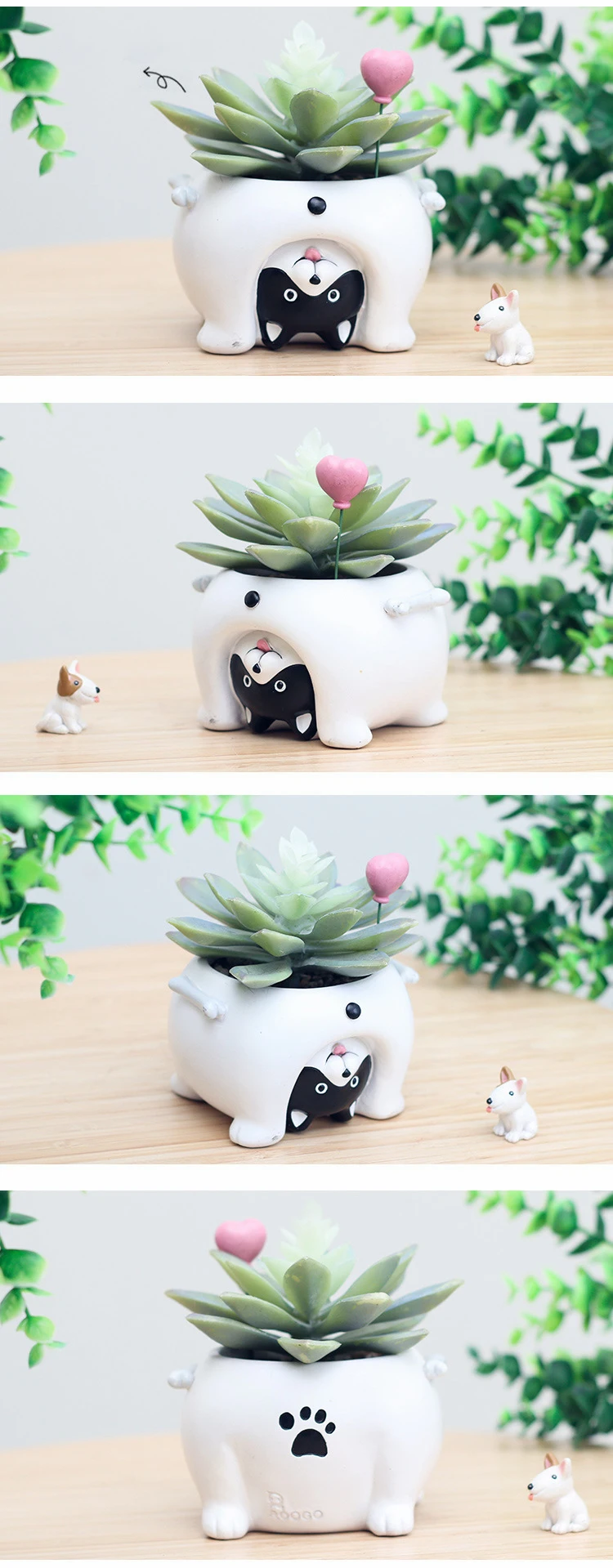 1pc New Upside Down Animal Resin Planters for Succulents Kawaii Cute Mini Flower Pots for Desktop Bonsai Home Garden Decoration