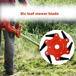 Lame de coupe en acier au manganèse, 65MM, 6 dents, herbe, tête de coupe Durable, pelouse, désherbage, outils de jardin, fournitures, accessoires, livraison directe 