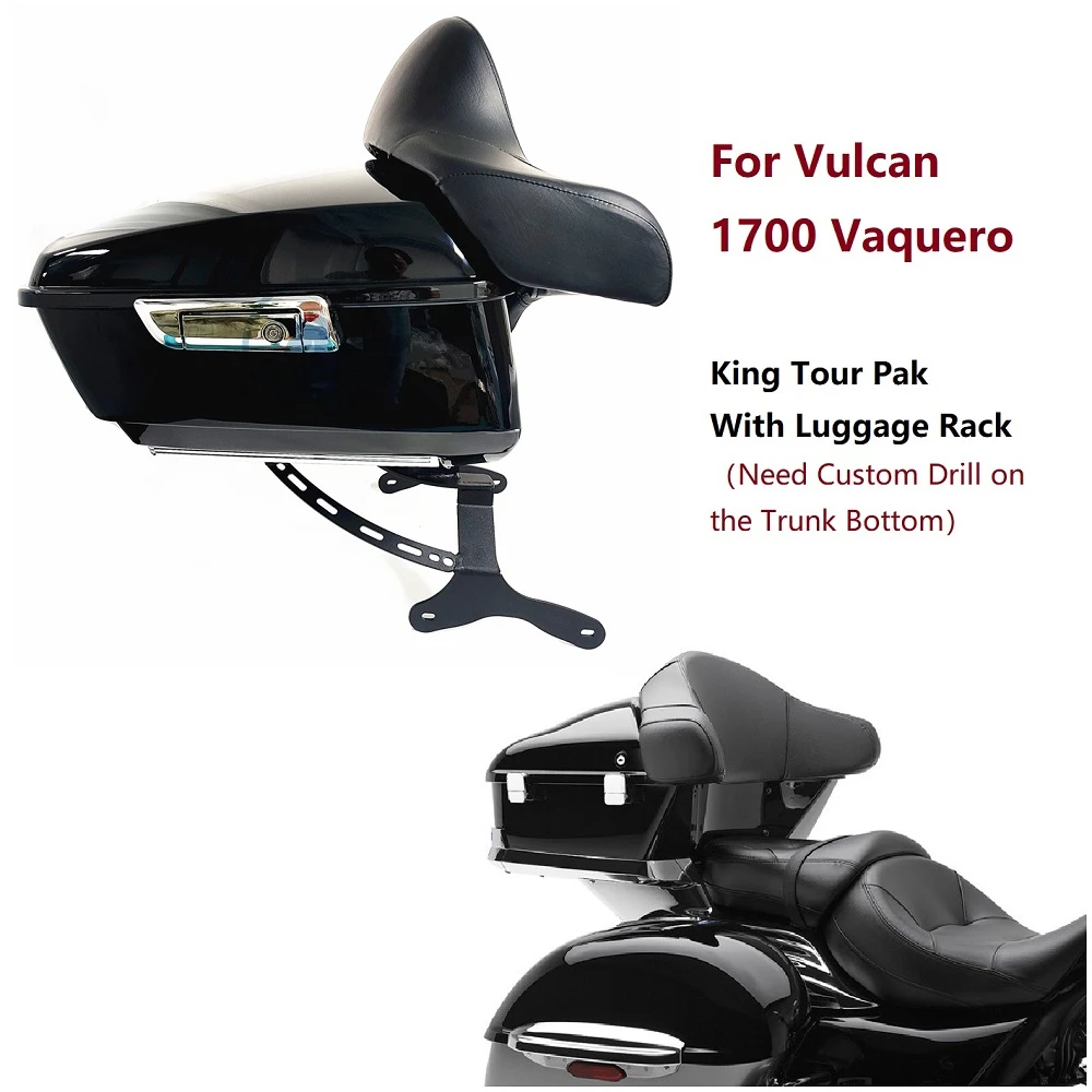 King Tour Pak Pack Top Case Trunk with Luggage Rack for Kawasaki Vulcan