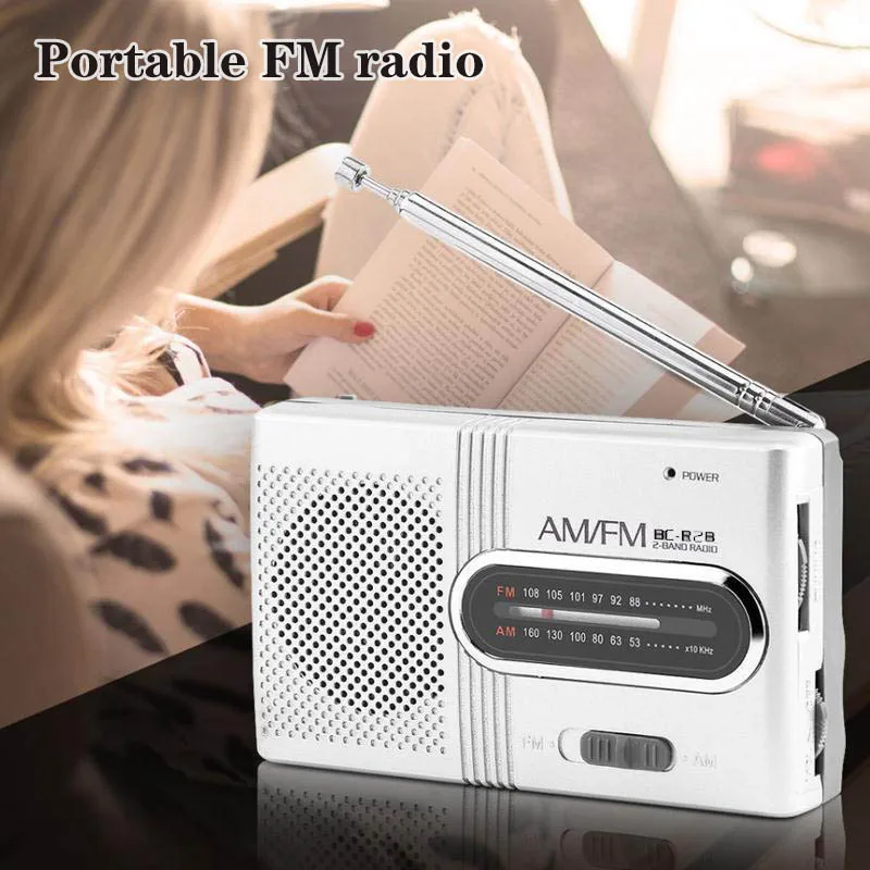 

Portable AM/FM Mini Radio with Telescopic Antenna Dual Band Channel Receiver Speaker OC-shipping