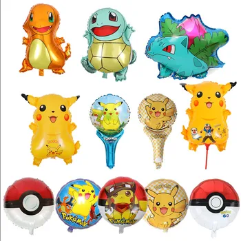 

6 Pieces / Set Children Cartoon Pikachu Pokemon Helium Foil Balloon Baby Shower Child Birthday Party Decoration