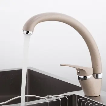 

Cold And Hot Kitchen Faucet Household 3 Color Simple Modern Style Single Handle Vertical Installation Water Sink Mixer Faucet