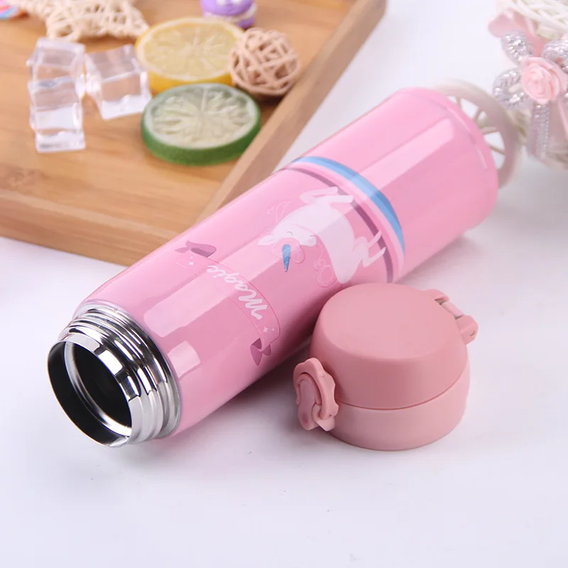 

New Style Unicorn Bounce Cover Insulated Cup CHILDREN'S Cartoon Bounce Cup Outdoor Sports Portable Bottle Customizable