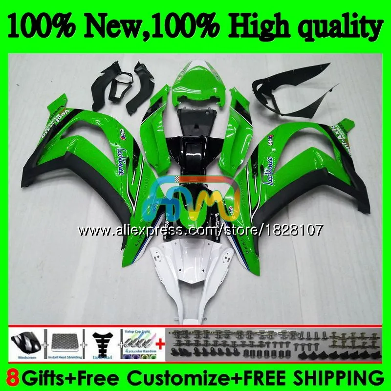 Инъекции для KAWASAKI ZX-10R 1000CC ZX1000 ZX 10 сотрудников отдела исследований 26BS. 18 ZX 10R 1000 ZX10R 16, 17, 18, цвета: зеленый, черный OEM обтекатели - Цвет: No. 1