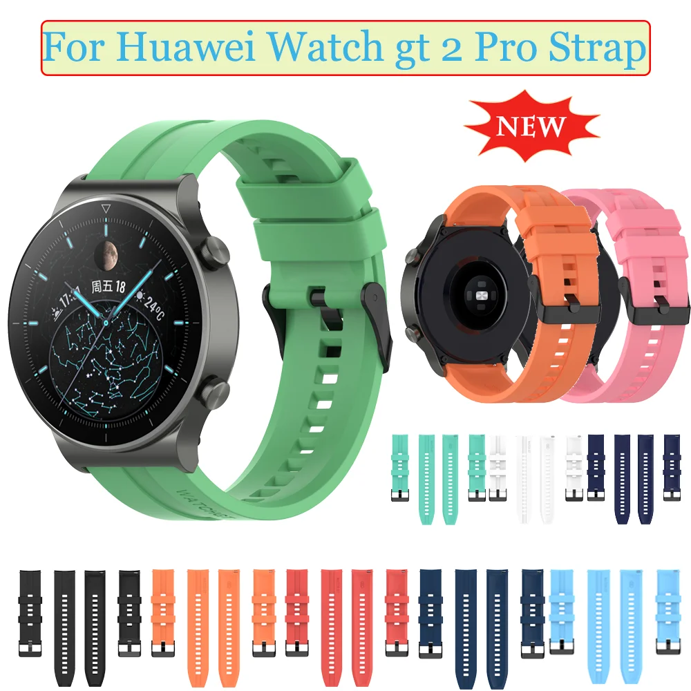 Ремешок силиконовый для Huawei Watch GT 2 Pro GT2 46 мм браслет Honor GS Magic умные аксессуары 22 мм|