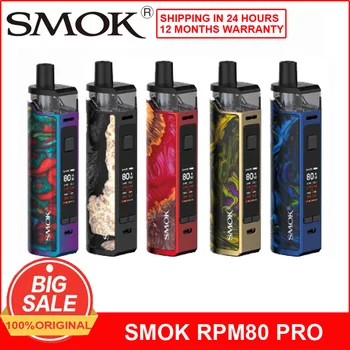 

SMOK RPM 80 Pro vape pod Kit Cigarette Electronique Pod 5ML Cartridge E Cigarette Vaporizer with RGC conical VS fetch pro