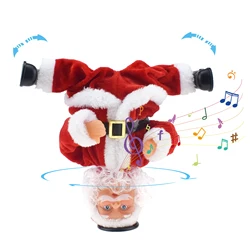 Jouet électrique pour père noël, jouet de danse Musical inversé, poupée de noël 