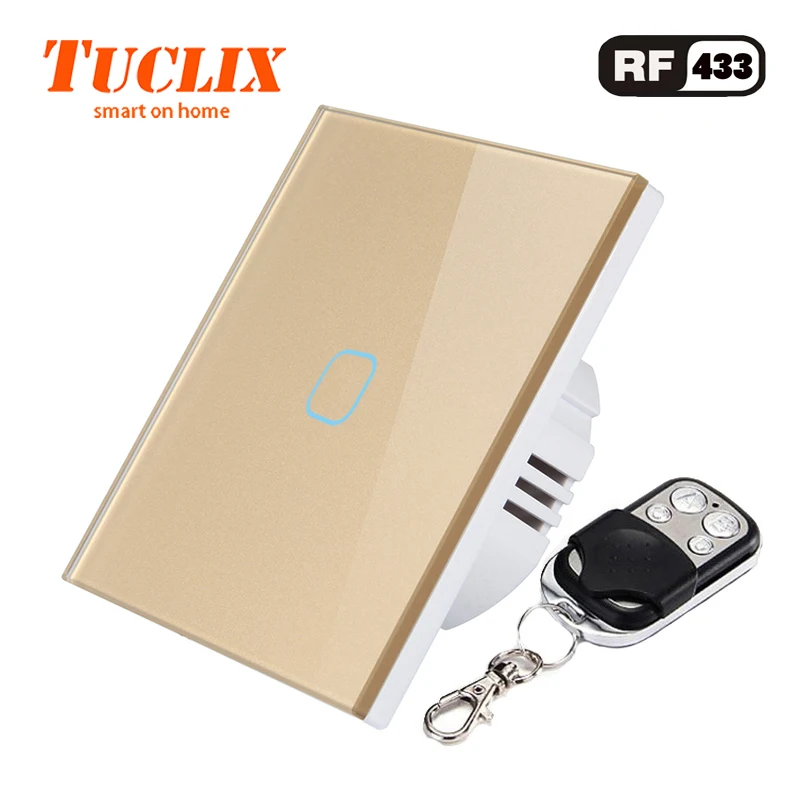 Умный настенный выключатель TUCLIX ЕС стандарт 1 клавиша канал сенсорный света|smart