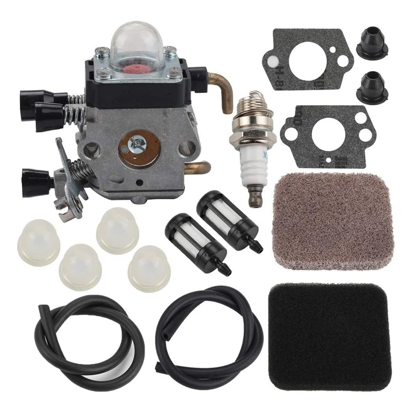 lawn edger FS85 FS80 Carburetor for Stihl FS75 FS80R FS85 FS85R FS85T FS85RX String Trimmer Weedeater C1Q-S97 Carb W/Fuel Repower Kit Air F garden auger drill bit