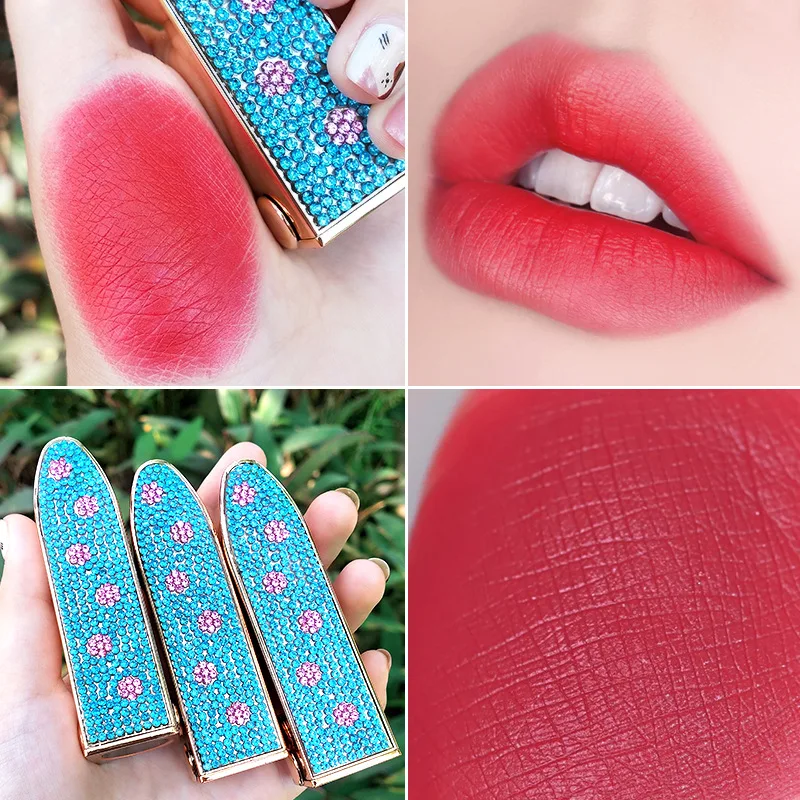 zhi cui Ying Run Lipstick Velvet Matte Lipstick Fog Rose nai Lipstick Comes with Mirror liquid lipstick matte larga duracion zhi cui Ying Run Lipstick Velvet Matte Lipstick Fog Rose nai Lipstick Comes with Mirror liquid lipstick matte larga duracion