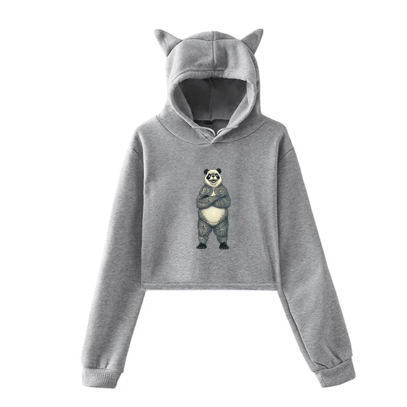 Kawaii Hoodie 5 Рисунком панды трусы толстовка осень-зима модные очаровательные кофты с капюшоном для девочек-подростков толстовки Для женщин Harajuku вязаные пуловеры с капюшоном - Цвет: Kawaii Hoodie 5