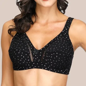 

Cittin Bras For Women Seamless Super Push Up Bra Gather Wire Free breathable Printing Lingerie Bralette 75D 80D 85D 90D Cup