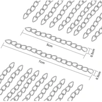 Extension torsadée en acier inoxydable JOperfecJOExtension T64.pour bricolage, collier et bracelet, accessoires de bijoux, 50mm, 70mm, 50 pièces 2