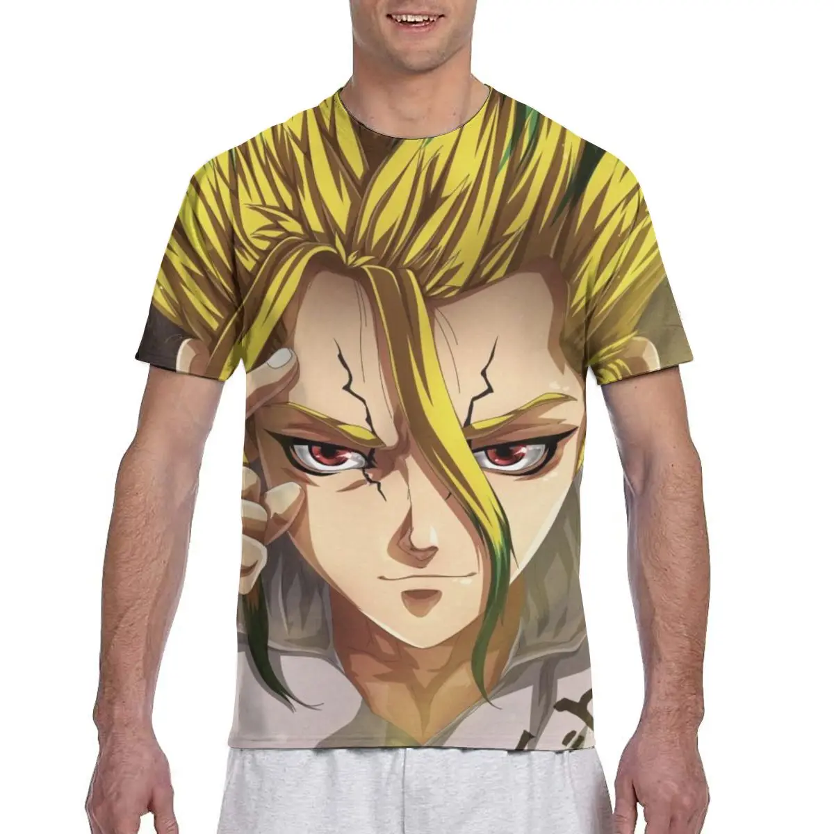 

Dr. Stone New Printed Men Hip Hop Pullover T-Shirt