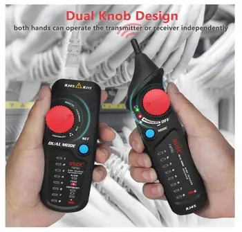 

Dual Mode Wire Tracker with Flashlight, RJ11 RJ45 Network Cable Tester Toner Generator Network Cable Collation Ethernet LAN Lin