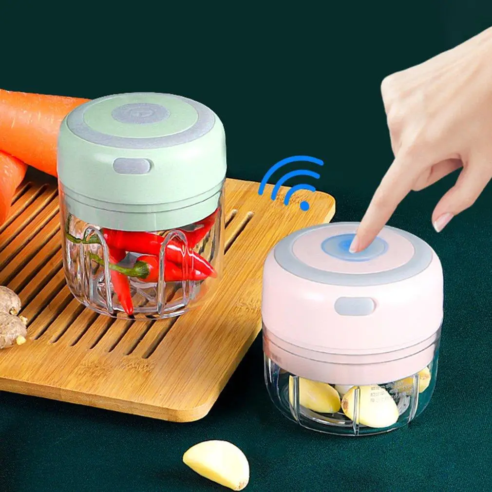 Electric Cordless Garlic Mincer Masher Mini Food Processors Onions