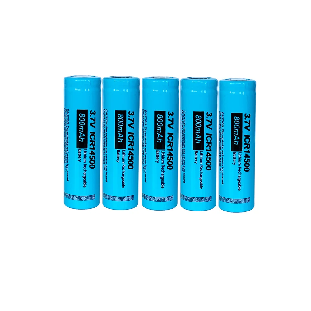 5 шт. PKCELL 800mAh ICR14500 AA батарея 3 7 V литий ионная аккумуляторная фонарики литиевая