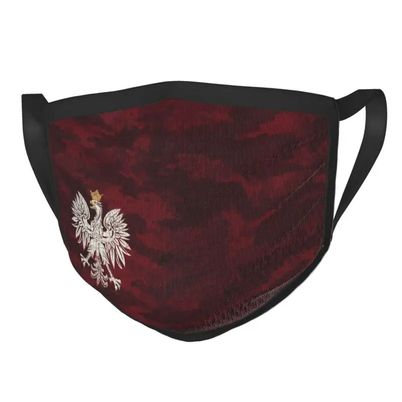 Poland Vintage Coat Of Arms Mask Reusable Unisex Polska Polish Eagle Mouth Face Protection Cover Respirator Muffle | Аксессуары для