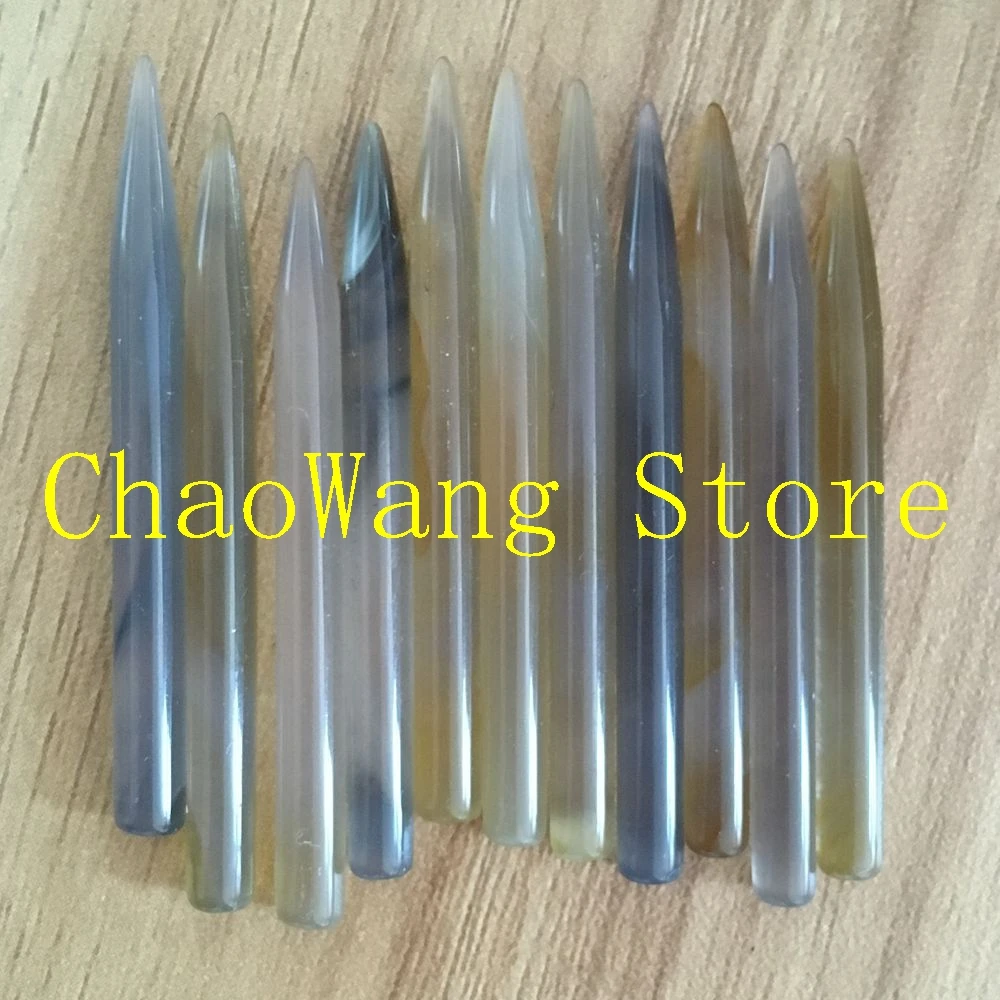 10pcs/pack Professional Agate Burnisher Hand Jewelry Polishing Tool