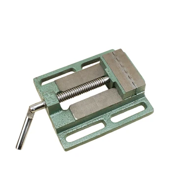 

4 Inch Cast Iron Drill Press Vise Table Vise Small Bench Clamp for Milling Drilling Machine Woodworking (Grey)