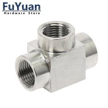 

Connector Adaptor 1/4" 3/8" 1/2" 3/4" BSP Female Tee 3 Ways 304 Stainless Steel Pipe Fitting Water Gas Oil