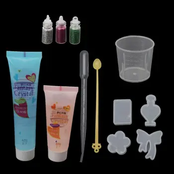 

One Pack 90ml Epoxy Resin AB Glue 2:1 Hard Glue Glitter Molds Kit Resin Jewelry 634D