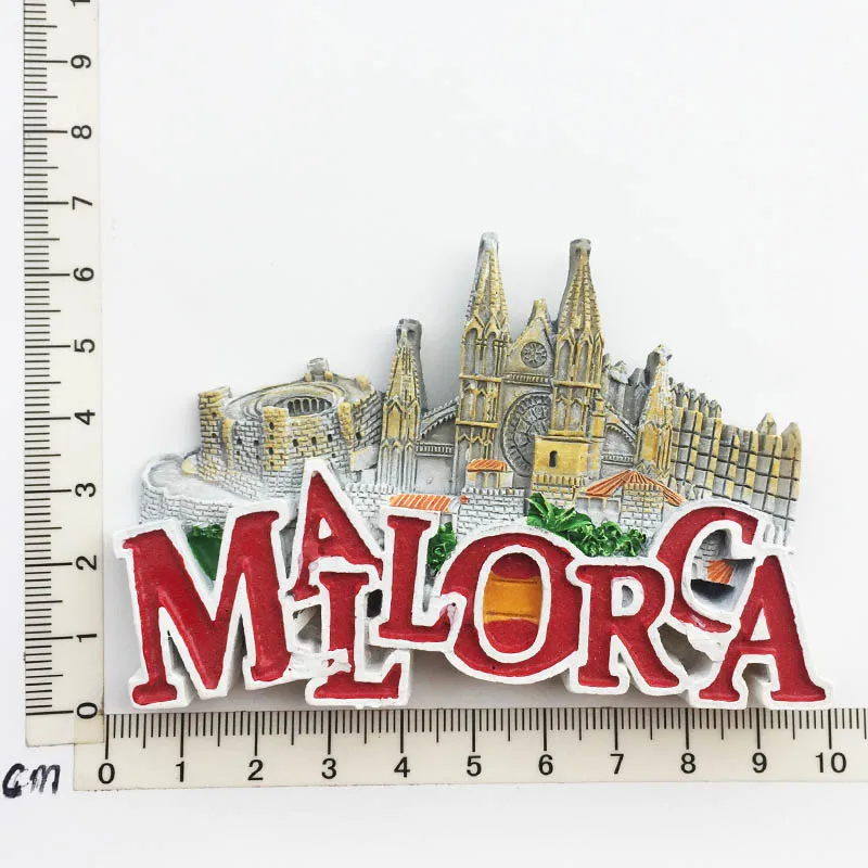 3D Fridge Magnets Tourist Souvenir Decoration Articles Handicraft for Europe Spain Mallorca Madrid Galicia magnetic fridge magnets refrigerator decor