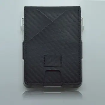 

Genuine Leather Magic Wallet ID Bank Card Case Key Holder for Men Women Anti Rfid Aluminium Metal Wallets Credit Card holders