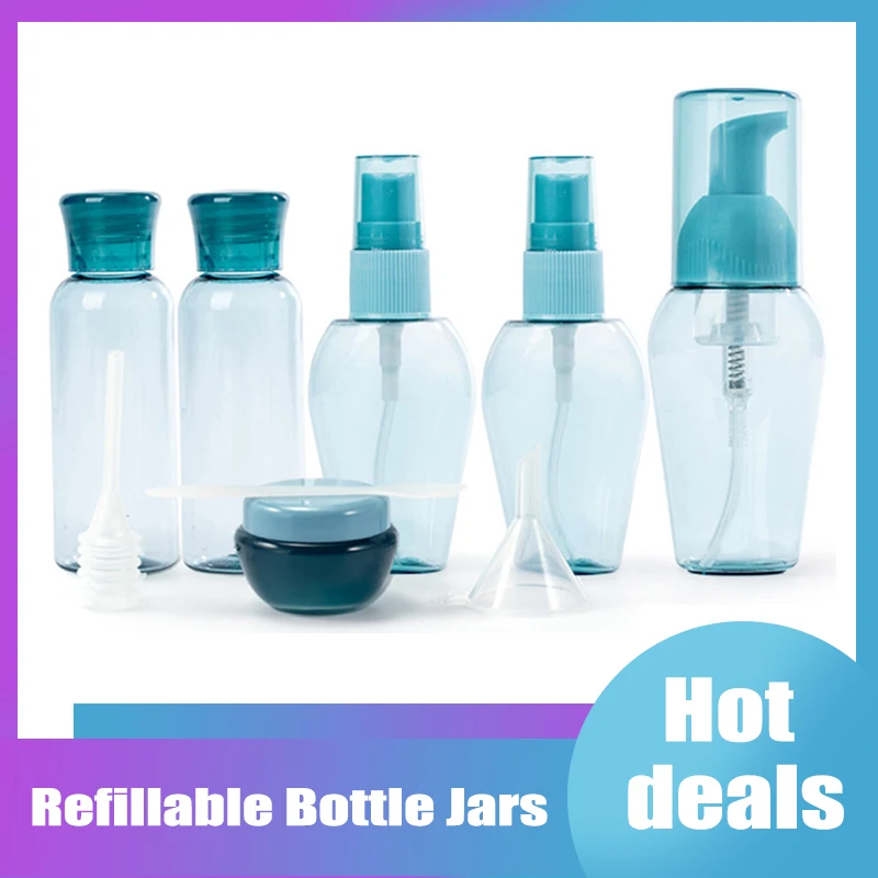 

9 шт., одноразовые пластиковые флаконы для лосьона