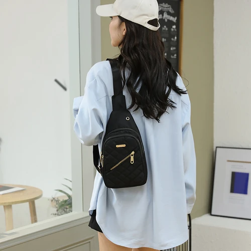 AOTTLA 여성 가슴 가방 순수 컬러 나일론 여성 가방 좋은 품질 어깨 가방 캐주얼 여성 Crossbody 가방 패션 여성 가방 4