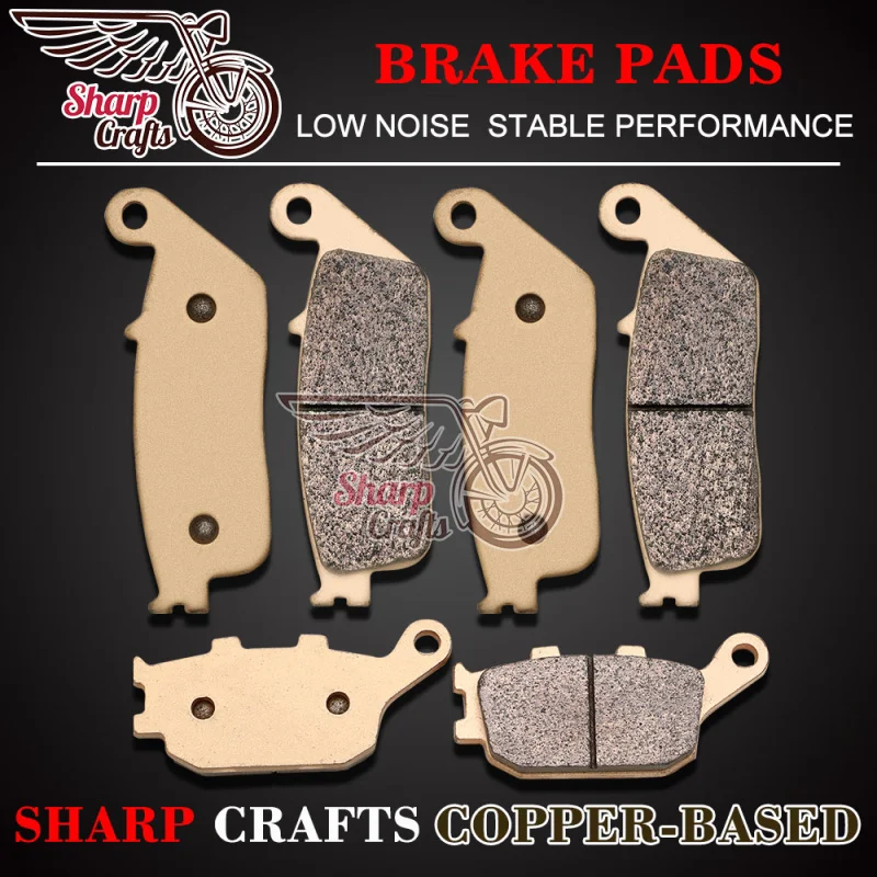 Motorcycle Copper-Based Front & Rear Brake Pads Kits For HONDA 599 CBR600 F3 CB600F Hornet CB750 CBF600 CBF1000 CBF1000F