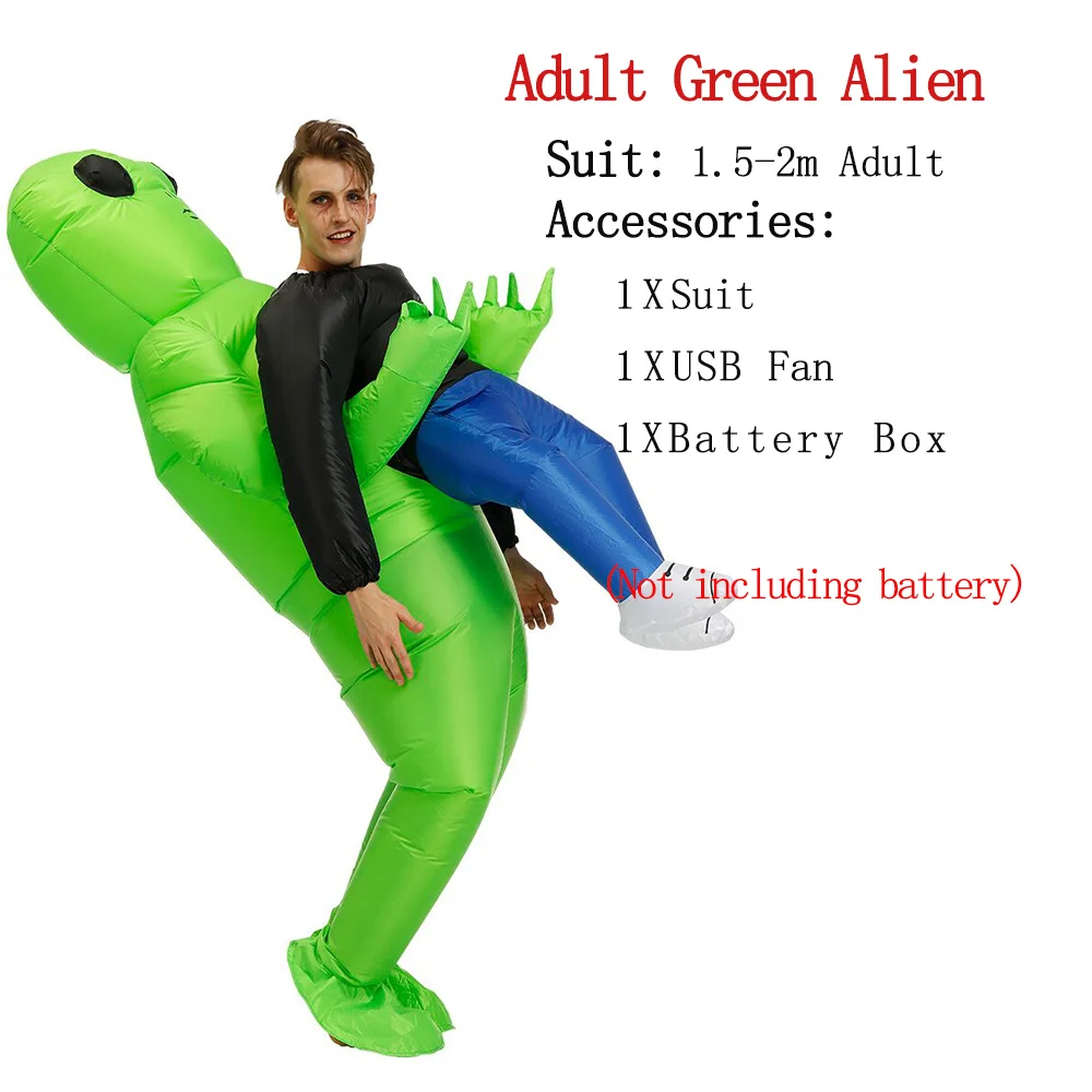ET Alien inflatable suit Alien Monster Inflatable Costume Scary Green Alien Cosplay Costume For Adult  Party Festival Stage ninja costume women Cosplay Costumes