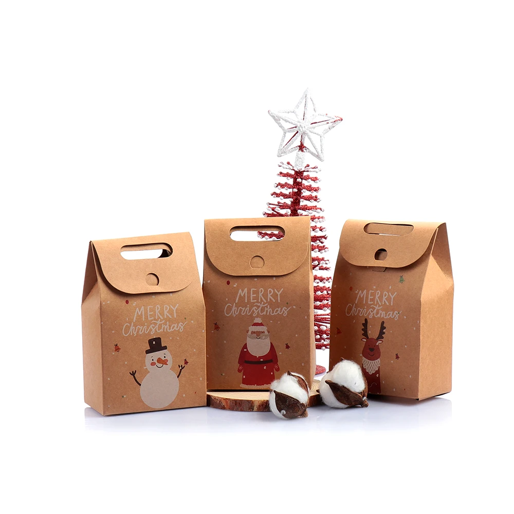 1 шт. Рождественская коробка для конфет десертов вечерние бумажная упаковочная