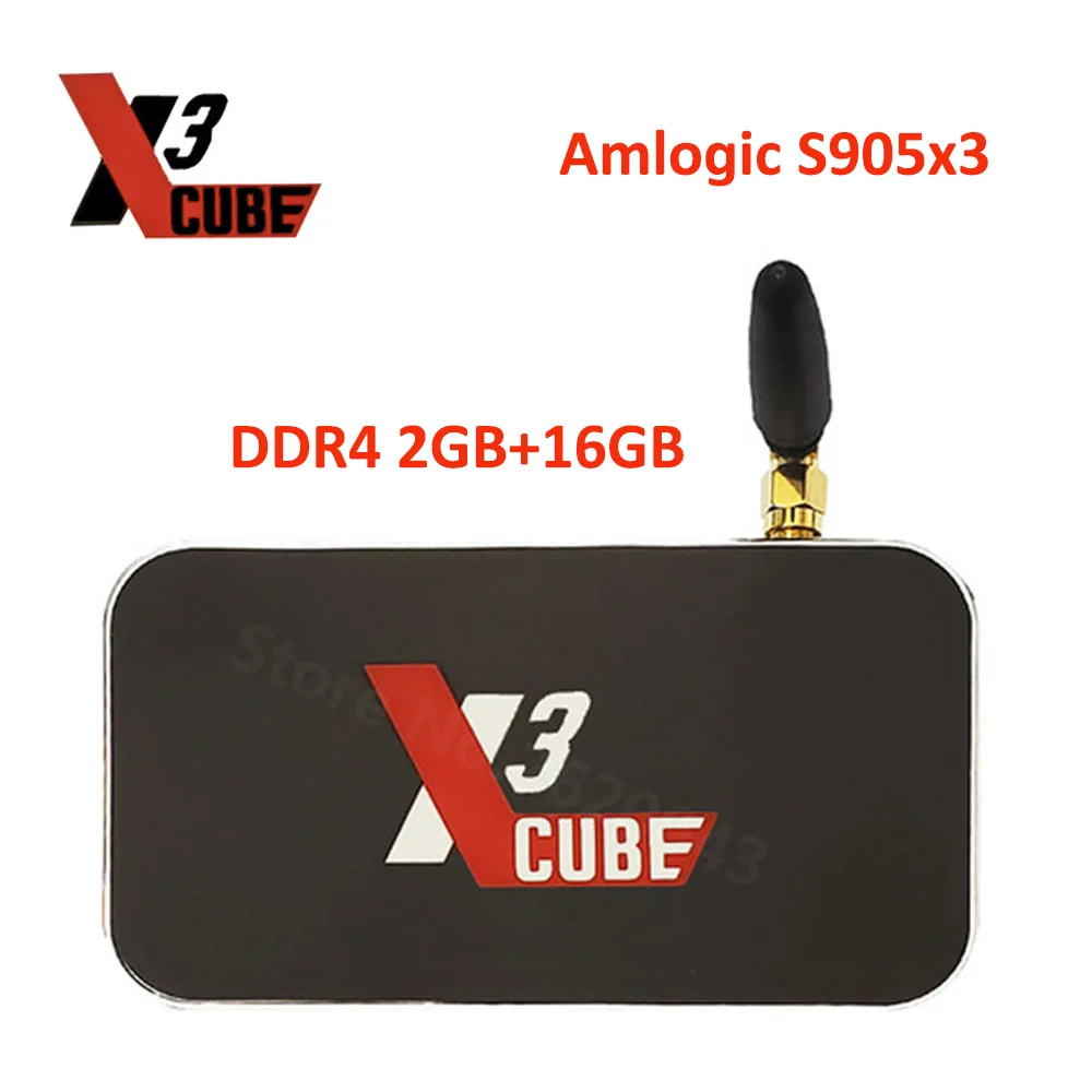 ТВ приставка Ugoos X3 CUBE Android 9 0 Amlogic S905X3 2 Гб DDR4 16 ROM телеприставка 4G/5G WiFi LAN 1000M Bluetooth 4K Tv
