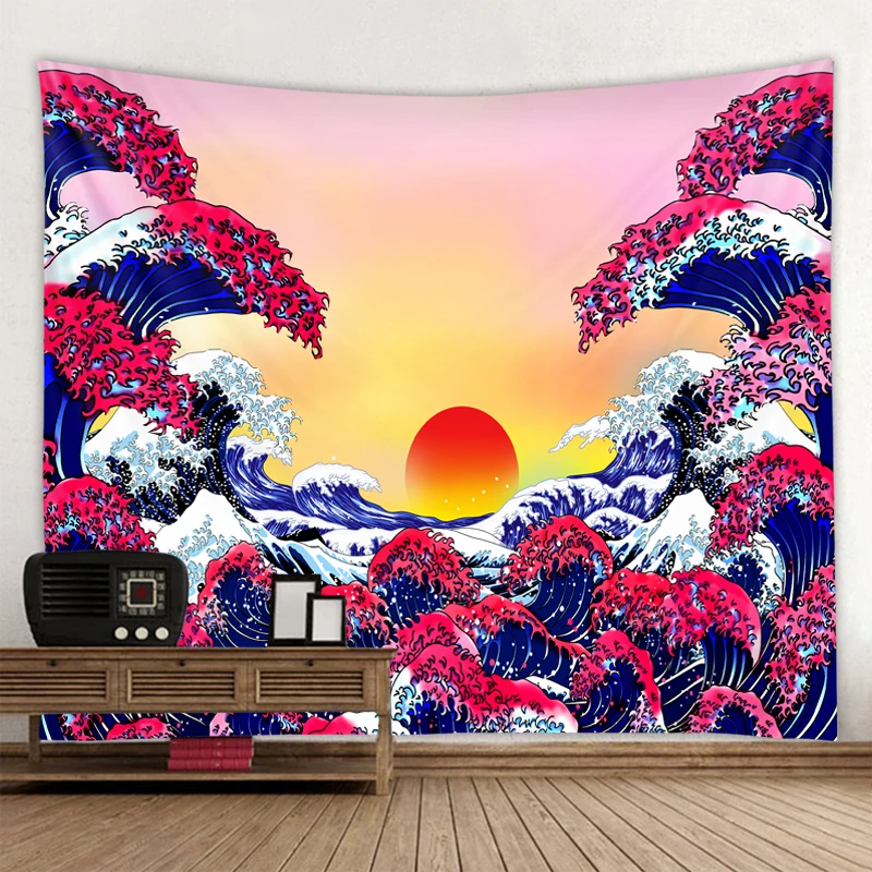 Индийский Будда статуя медитация Psychedelic гобелен настенный индийский
