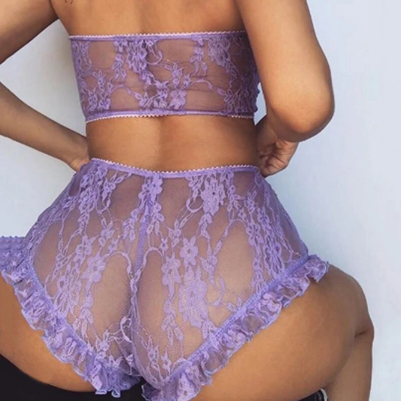 women Sexy Panties Set Stitching Lace Lingerie Set Transparent Lingerie Wrap Lingerie Set Lace Lingerie Panties Set 2020
