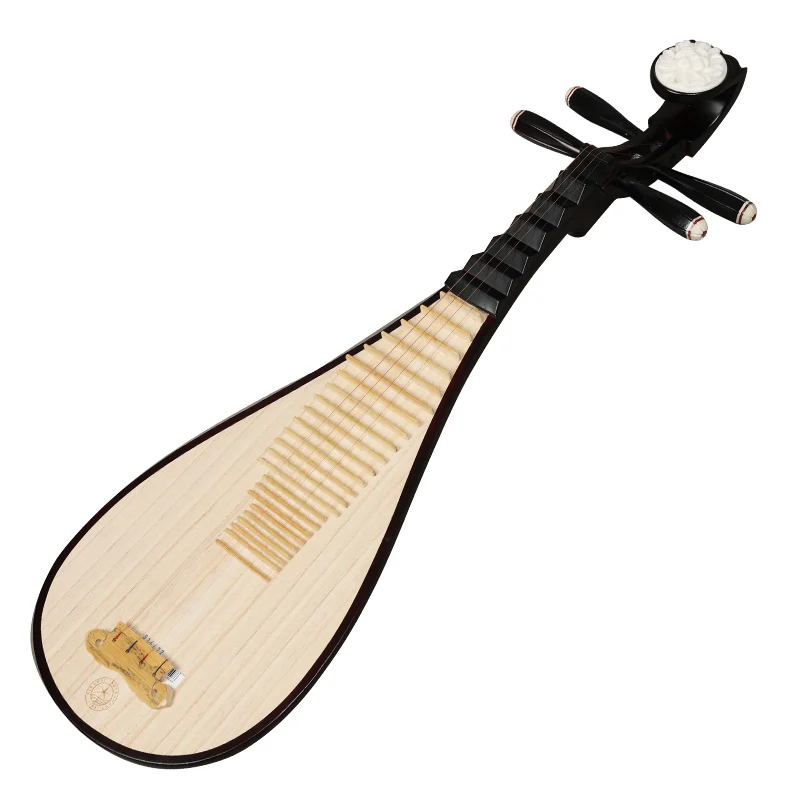 Color Wood Children's Pipa String Instrument For Beginners Sycamore Wood Panel Chinese Musical Instrument Pipa 2 Patterns