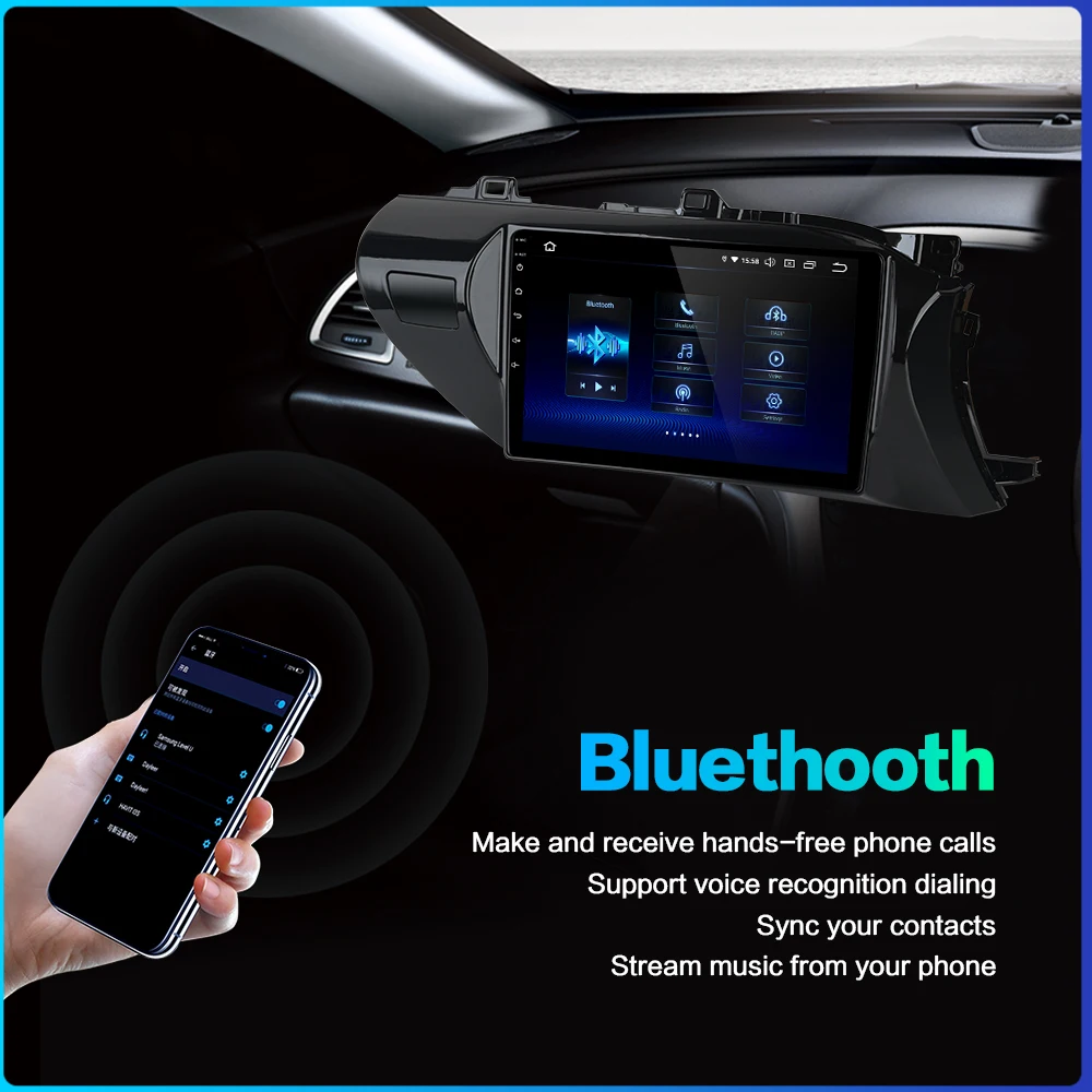 Sale Dasaita 10.2" IPS Car Radio TDA7850 Android 9.0 for Toyota Hilux 2016 2017 2018 RHD Bluetooth GPS Navigation 1 din Auto Stereo 3