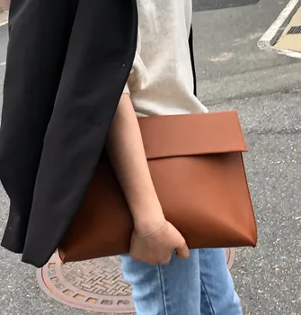 

Free shipping clutch bag solid color simple fashion portable large-capacity square bag clutch bag female briefcase envelope bag