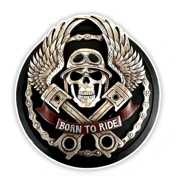 

Dawasaru Skull Car Sticker Personalized Cover Scratch Decal Laptop Truck Motorcycle Auto Accessories Decoration PVC,14cm*14cm