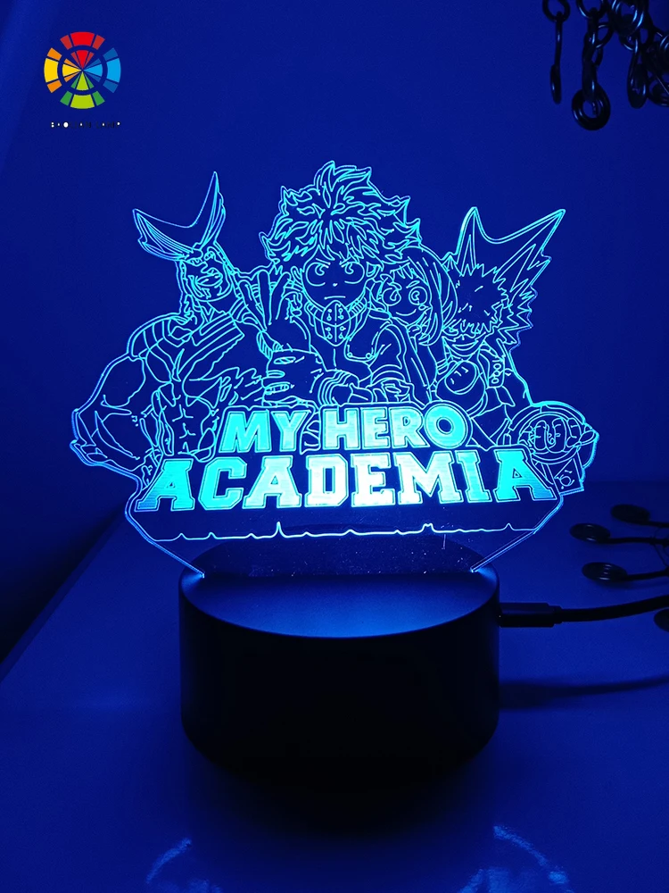 My Hero Academia boku no Midoriy Izuku 3d led lamp bedhome manga ninght lights anime figure room decor lampara noche dormitorio | Освещение