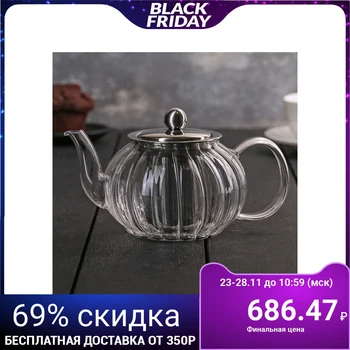 

Teapot "Diana", 600 ml, 18 × 12 × 9.5 cm, with metal sieve