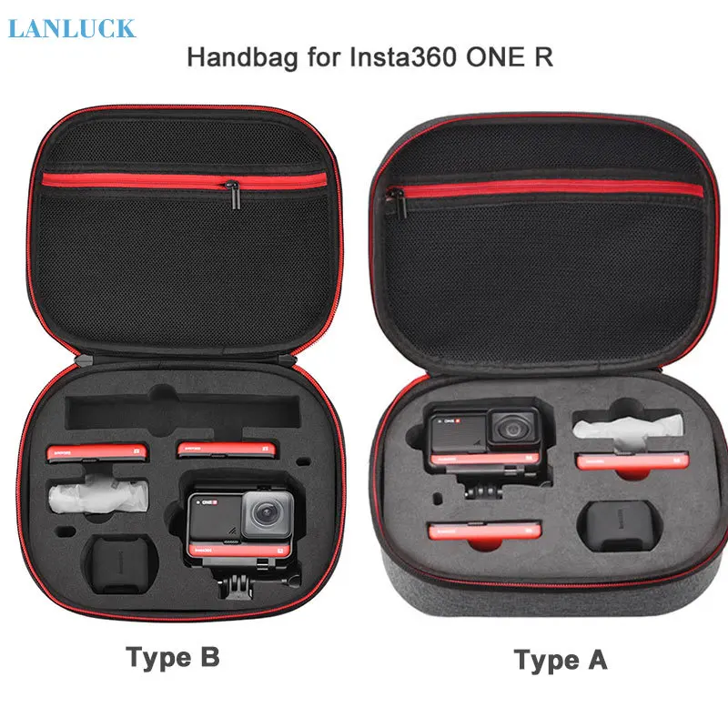 

Portable Carrying Case Storage Bag For Insta360 ONE R Twin Edtion Hardshell Box Handbag Protection Bag Action Camera Accessories